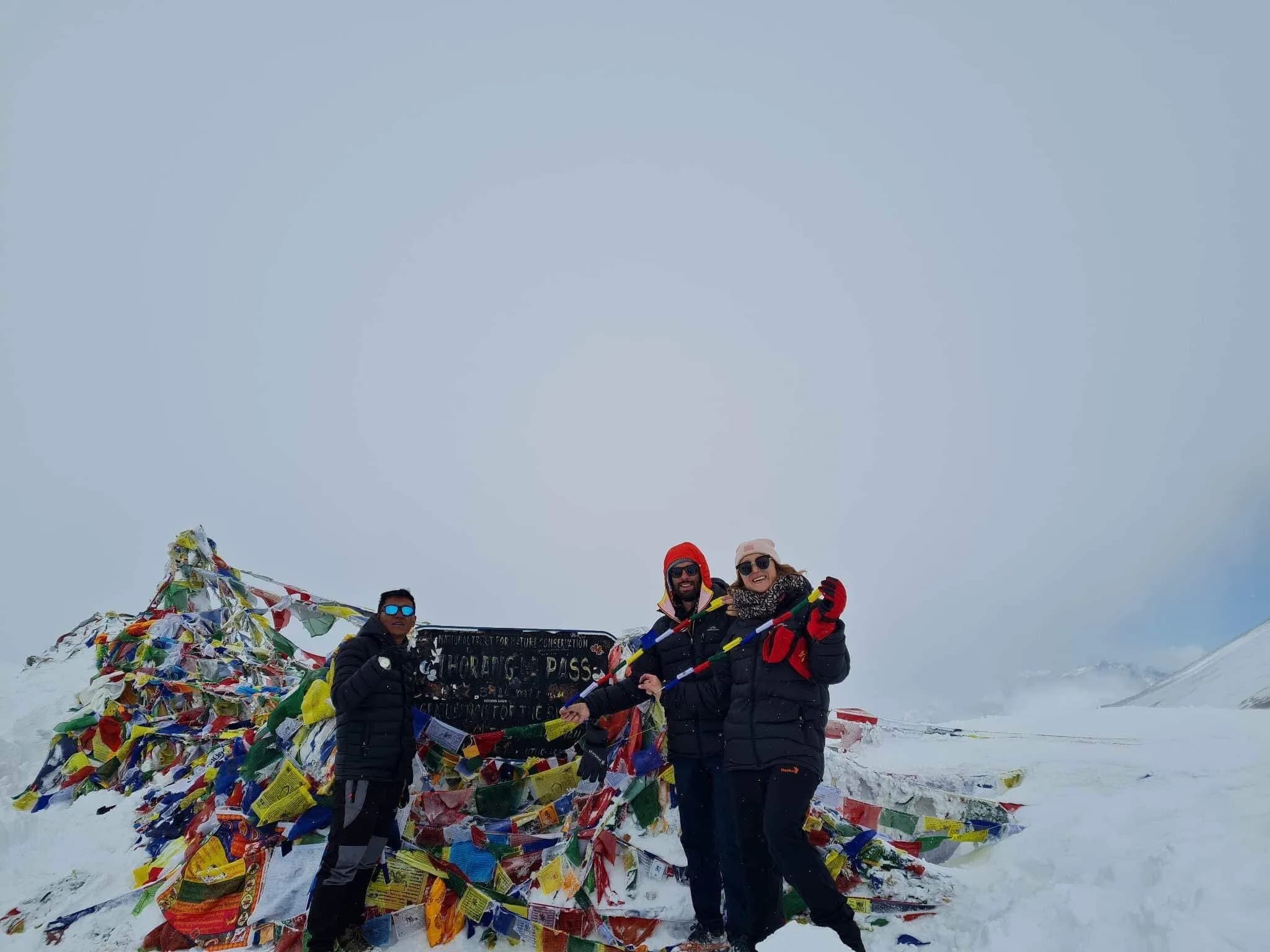 Hiking path at Thorong La Pass
